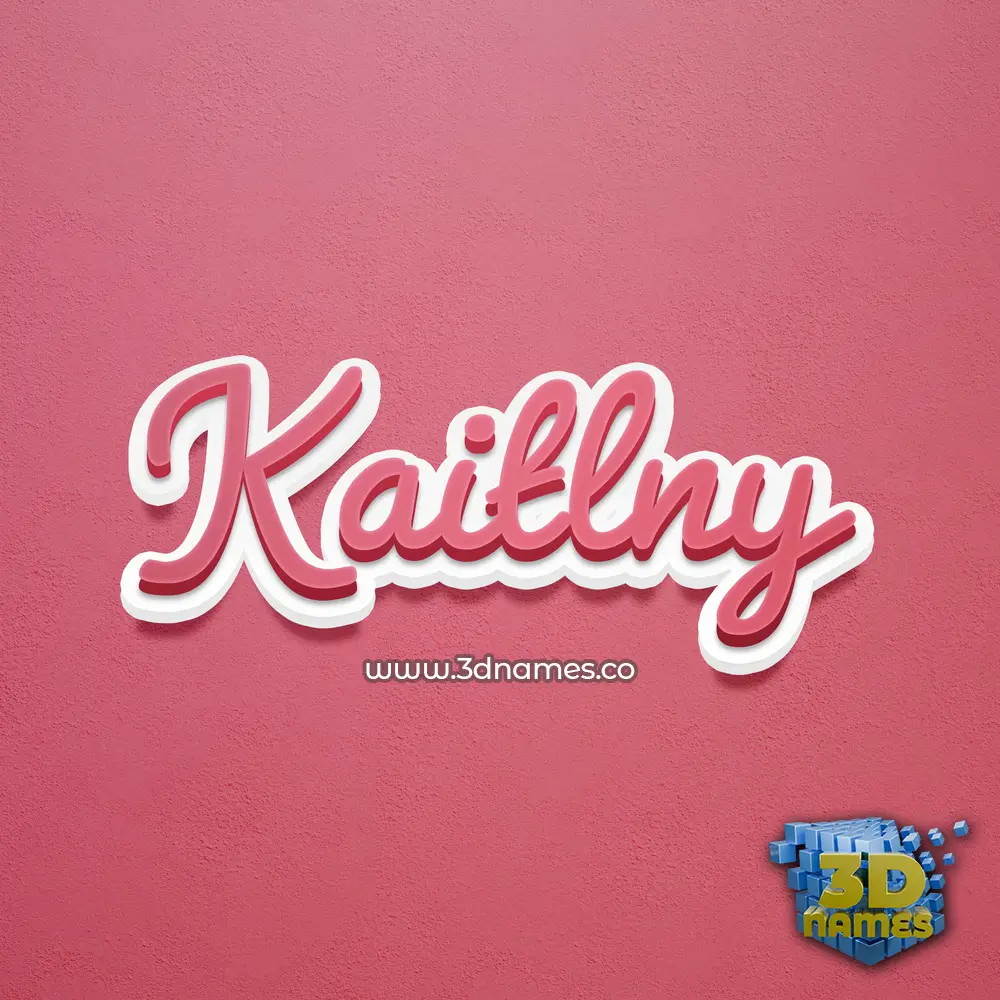 kaitlny in Red Scribble style - 3D name wallpaper
