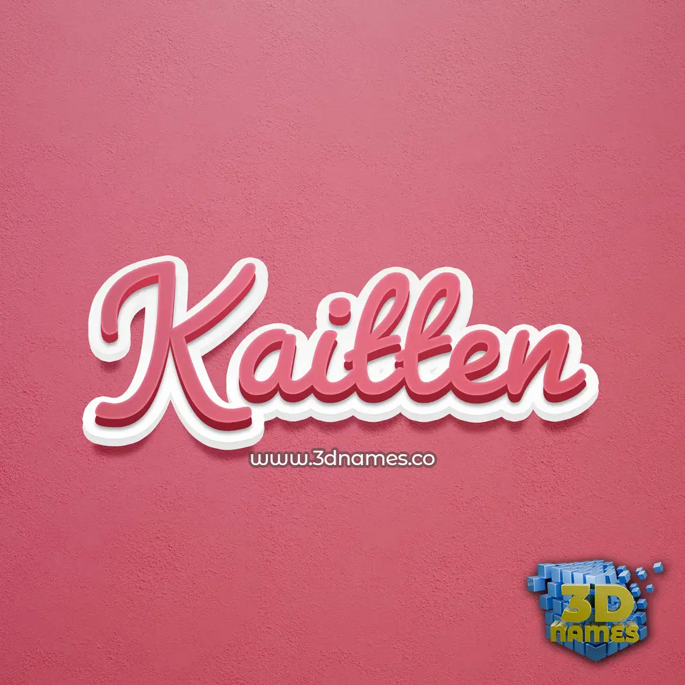 kaitten in Red Scribble style - 3D name wallpaper