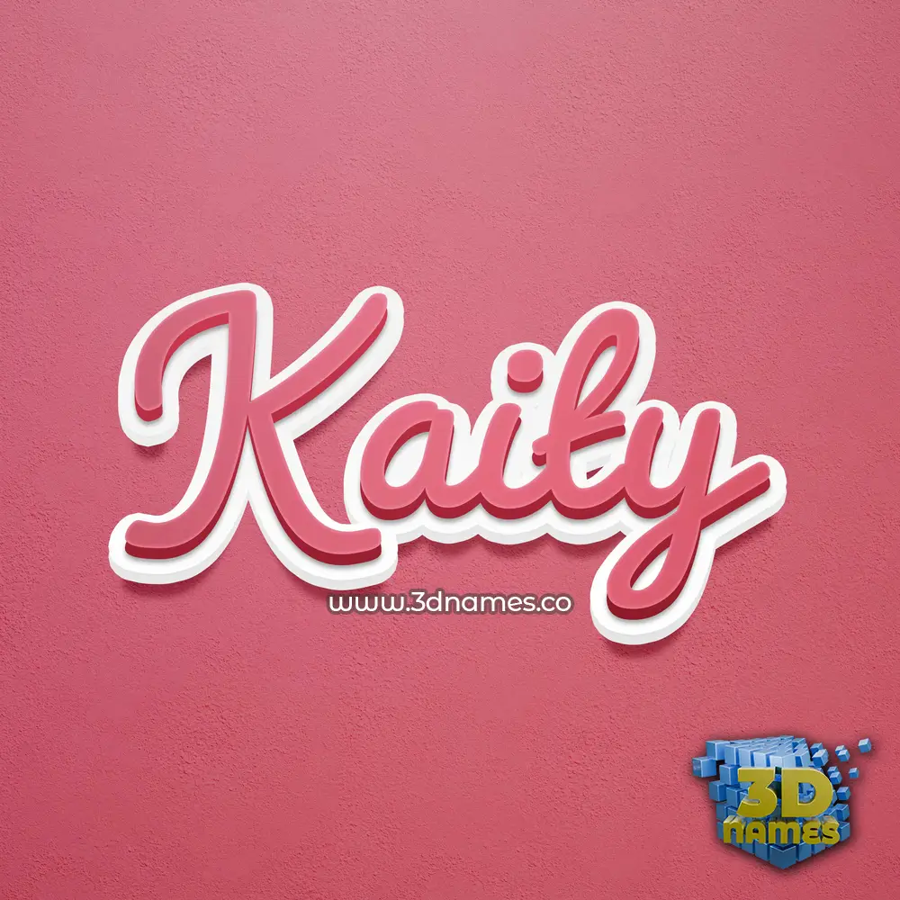 kaity in Red Scribble style - 3D name wallpaper
