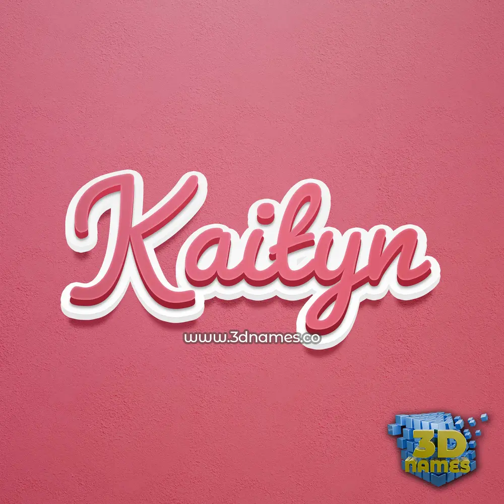 kaityn in Red Scribble style - 3D name wallpaper