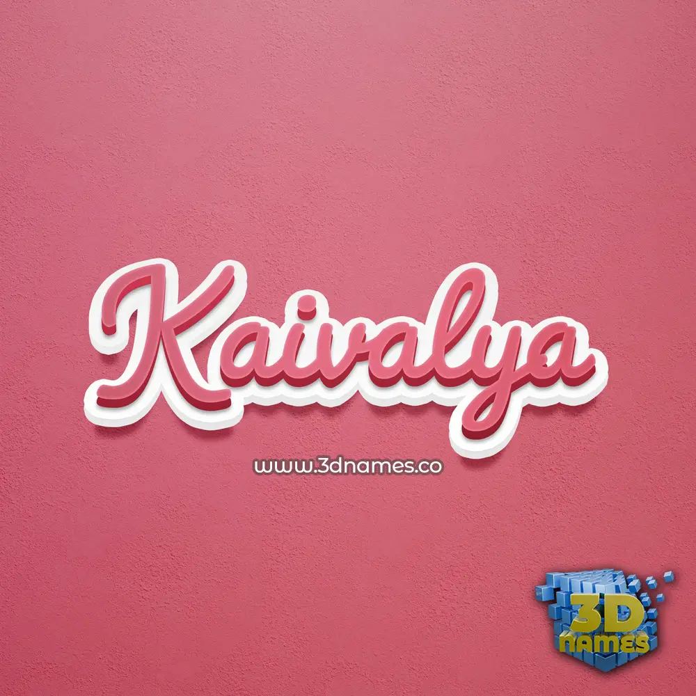 kaivalya in Red Scribble style - 3D name wallpaper