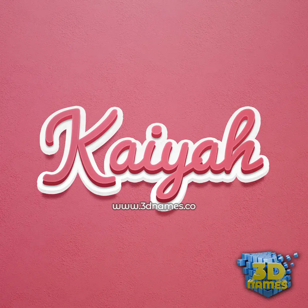 kaiyah in Red Scribble style - 3D name wallpaper