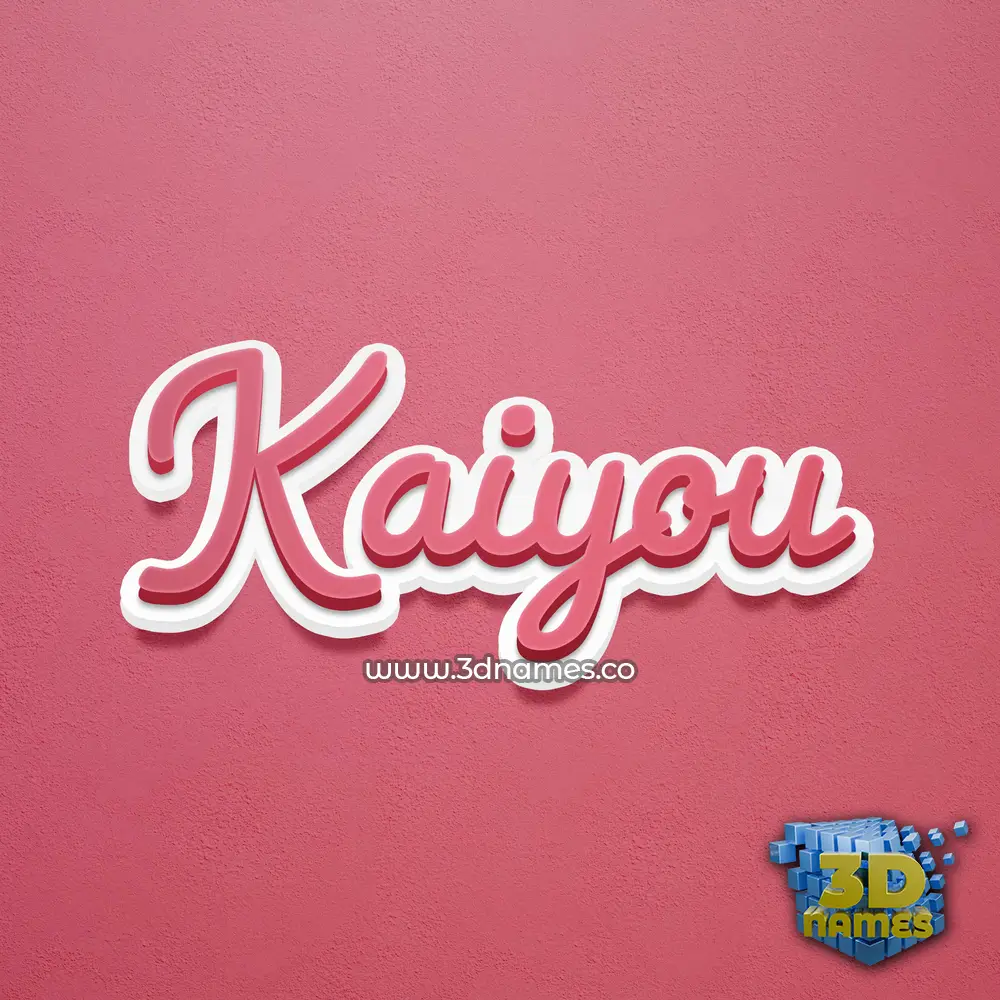 kaiyou in Red Scribble style - 3D name wallpaper