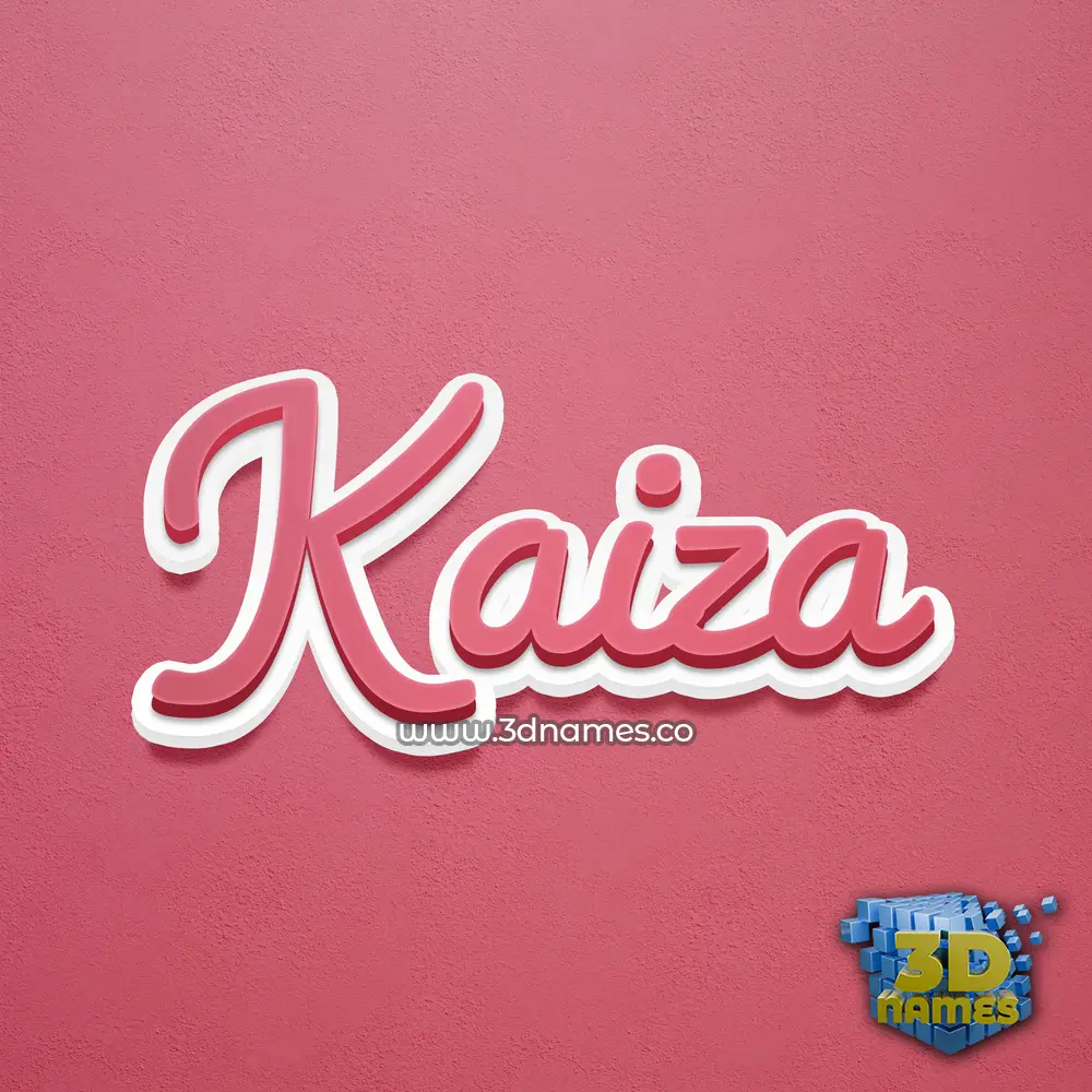 kaiza in Red Scribble style - 3D name wallpaper