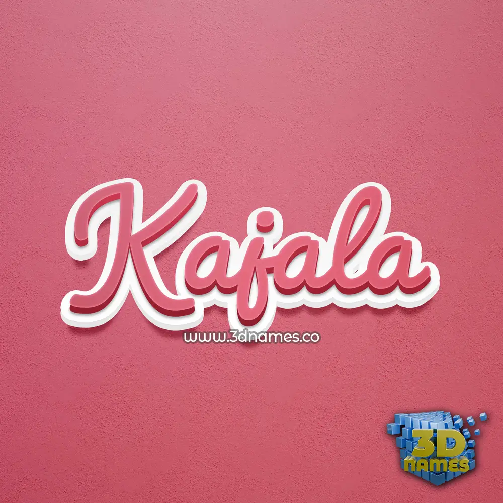 kajala in Red Scribble style - 3D name wallpaper