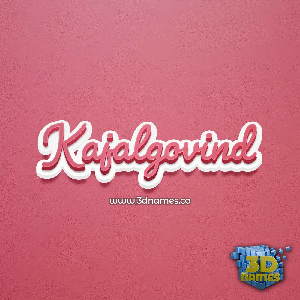 kajalgovind in Red Scribble style - 3D name wallpaper