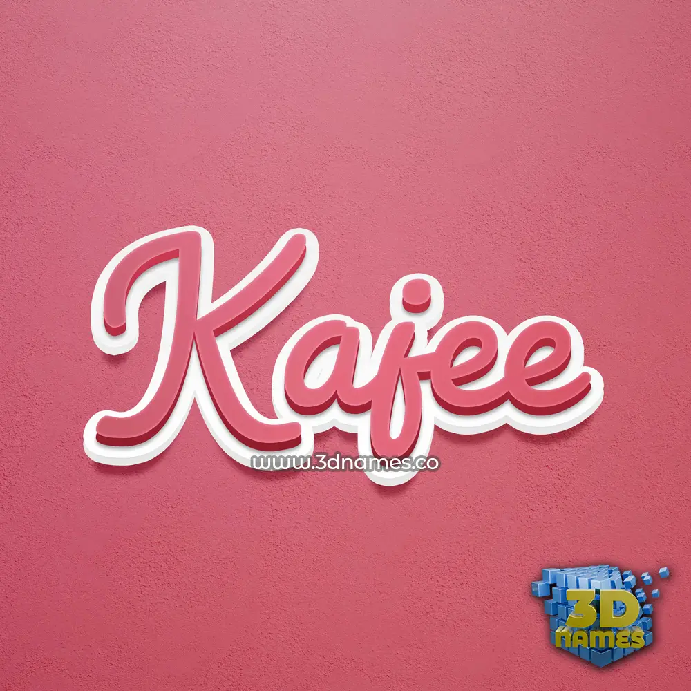 kajee in Red Scribble style - 3D name wallpaper
