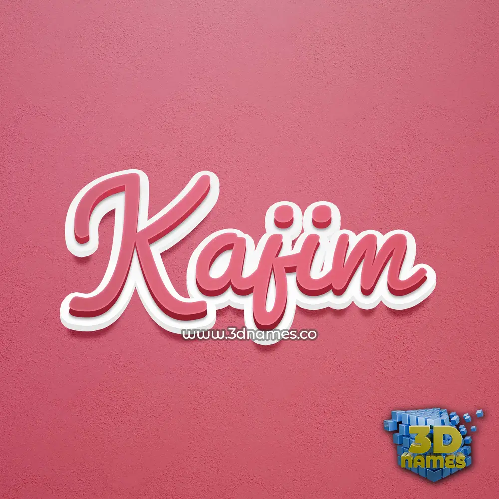 kajim in Red Scribble style - 3D name wallpaper