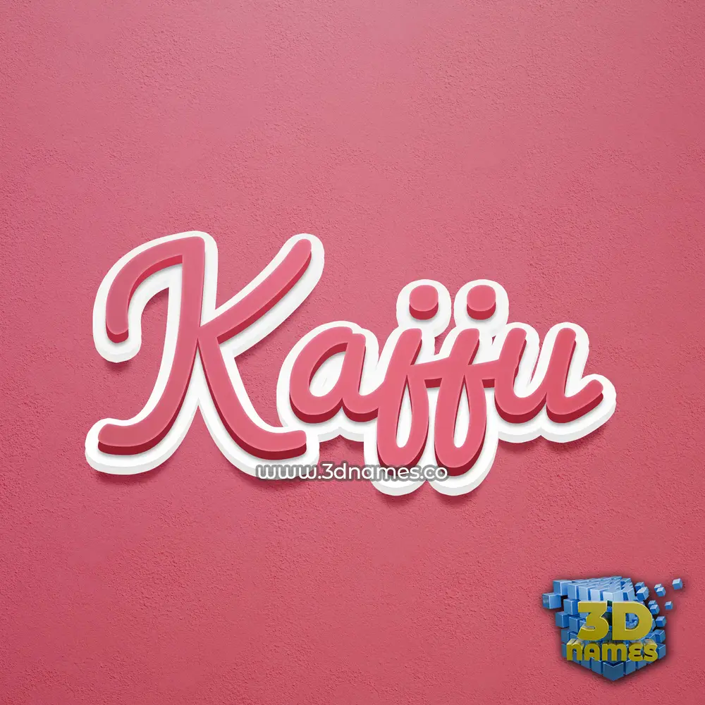 kajju in Red Scribble style - 3D name wallpaper