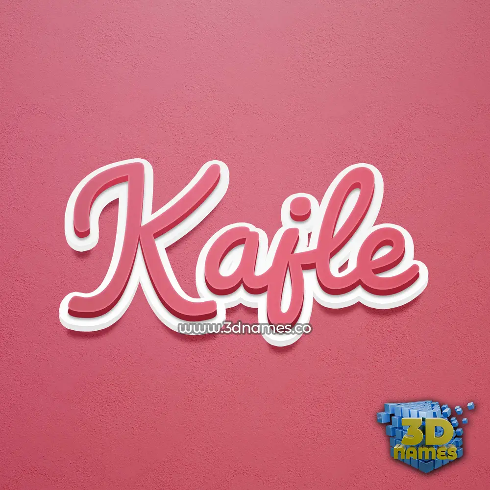 kajle in Red Scribble style - 3D name wallpaper