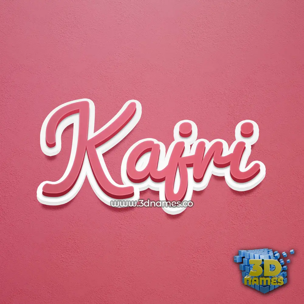 kajri in Red Scribble style - 3D name wallpaper