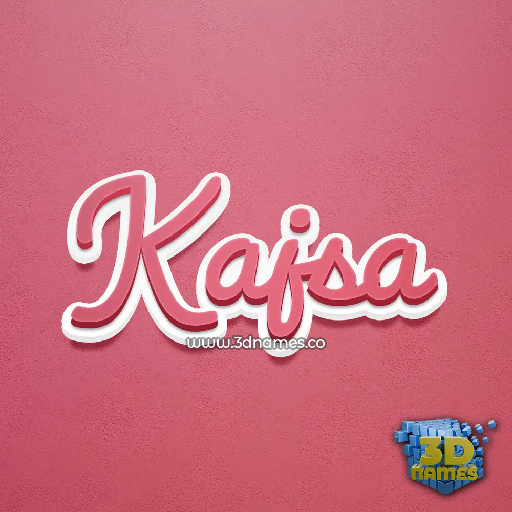 kajsa in Red Scribble style - 3D name wallpaper