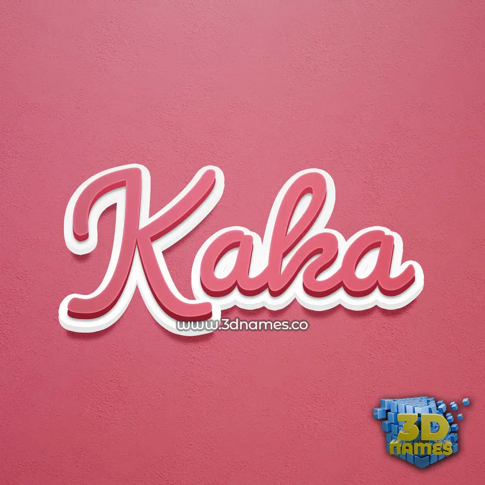 kaka in Red Scribble style - 3D name wallpaper