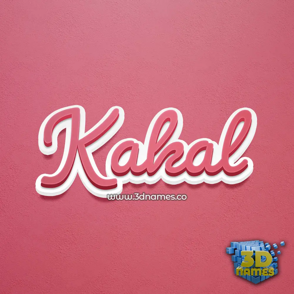 kakal in Red Scribble style - 3D name wallpaper