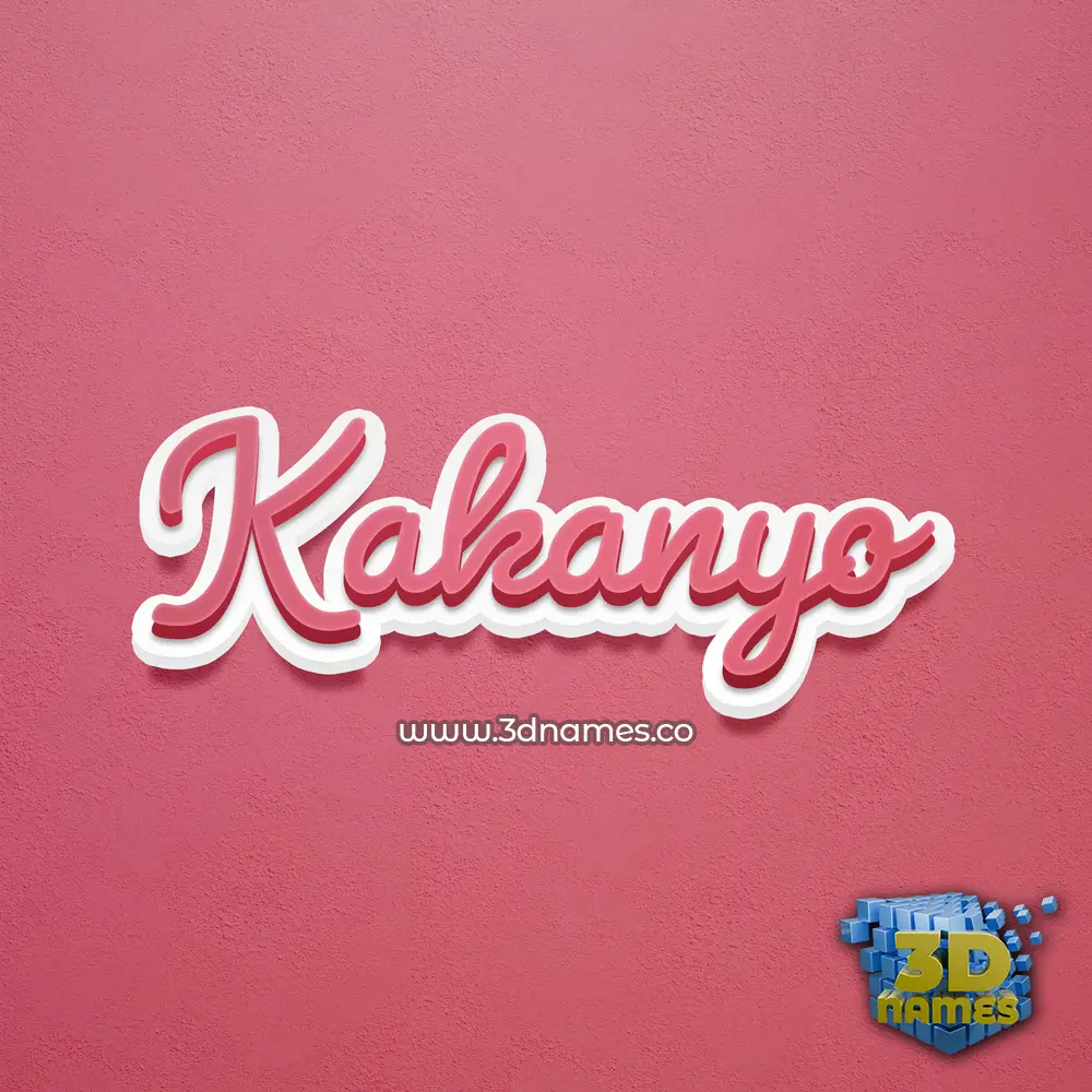 kakanyo in Red Scribble style - 3D name wallpaper