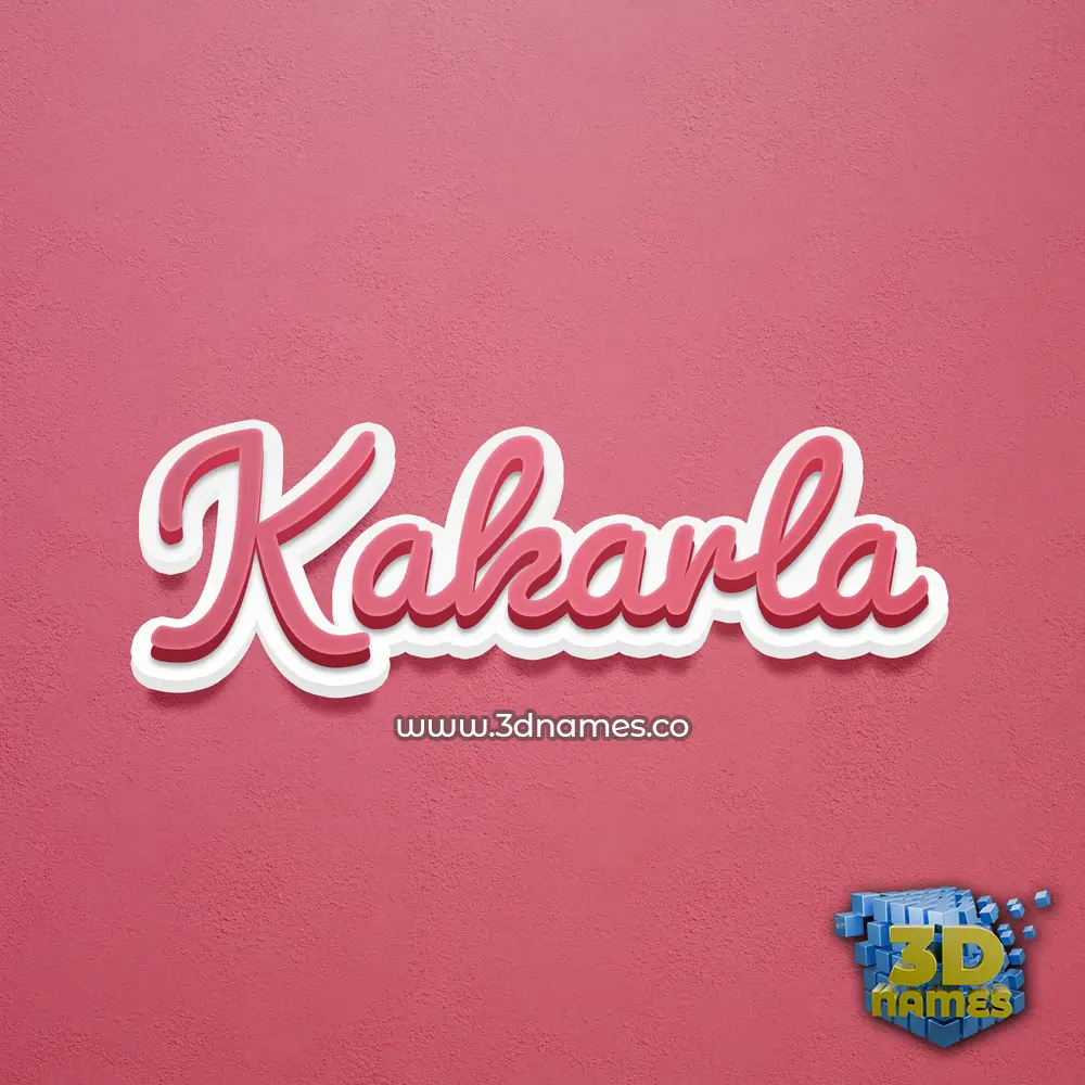 kakarla in Red Scribble style - 3D name wallpaper
