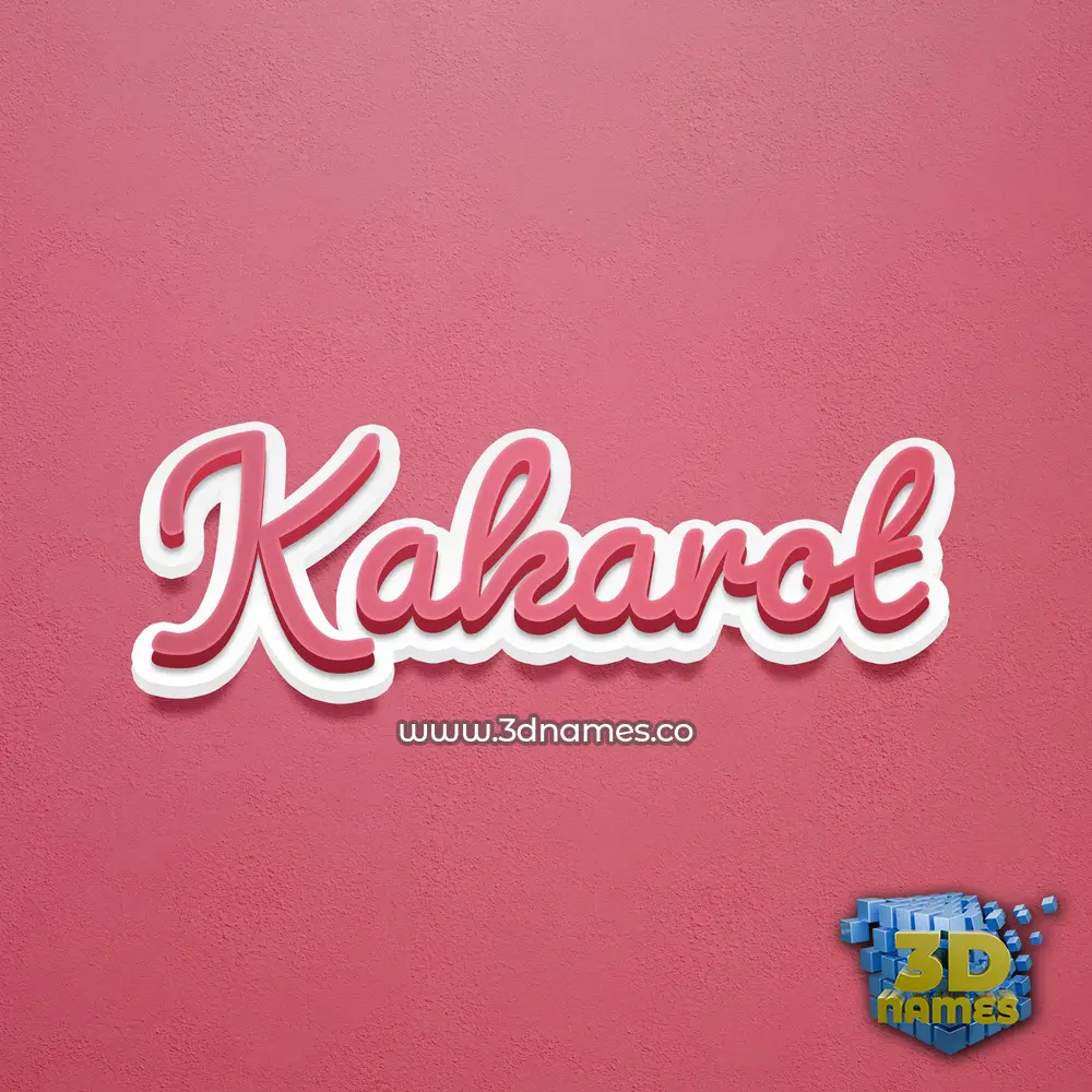 kakarot in Red Scribble style - 3D name wallpaper