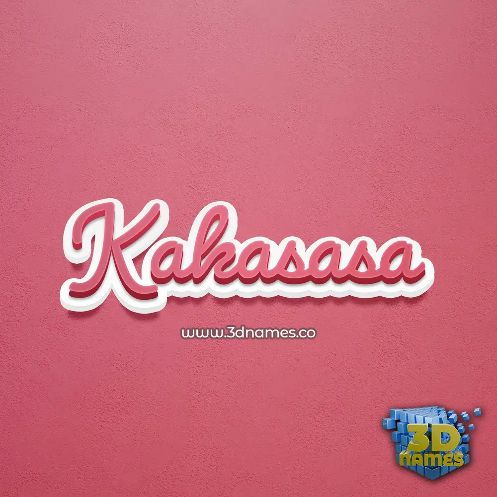 kakasasa in Red Scribble style - 3D name wallpaper
