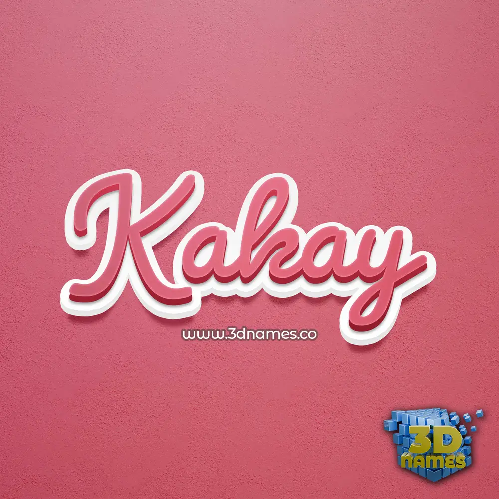 kakay in Red Scribble style - 3D name wallpaper
