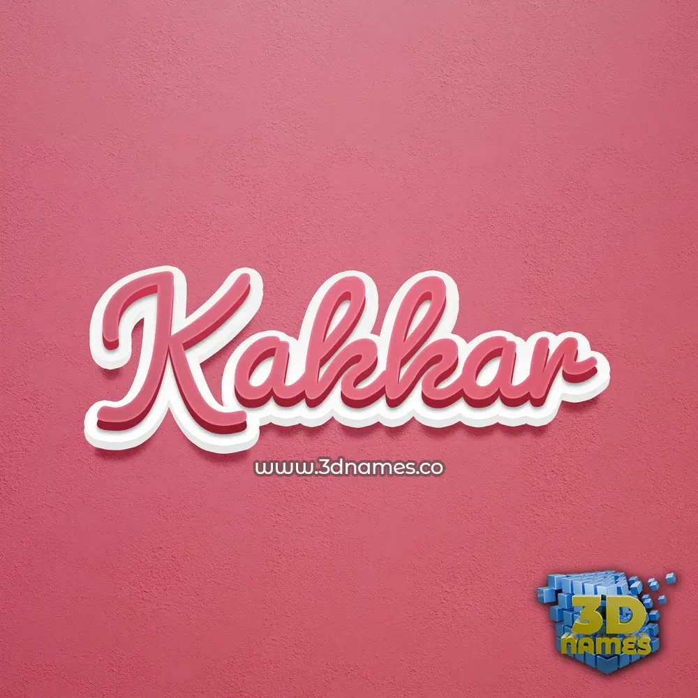kakkar in Red Scribble style - 3D name wallpaper