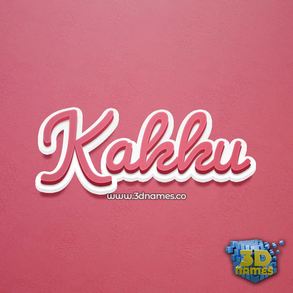kakku in Red Scribble style - 3D name wallpaper