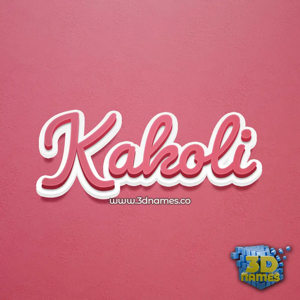 kakoli in Red Scribble style - 3D name wallpaper