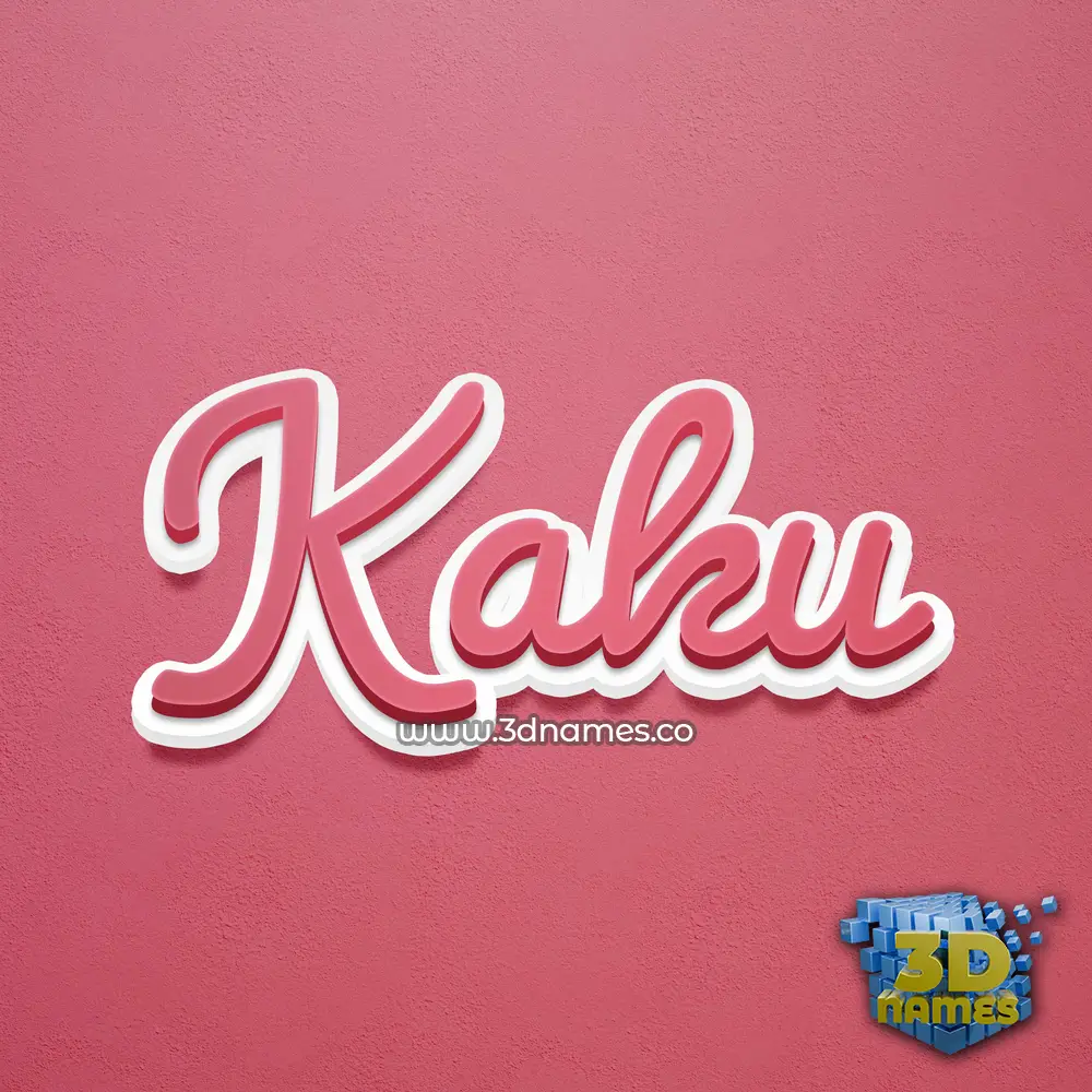 kaku in Red Scribble style - 3D name wallpaper