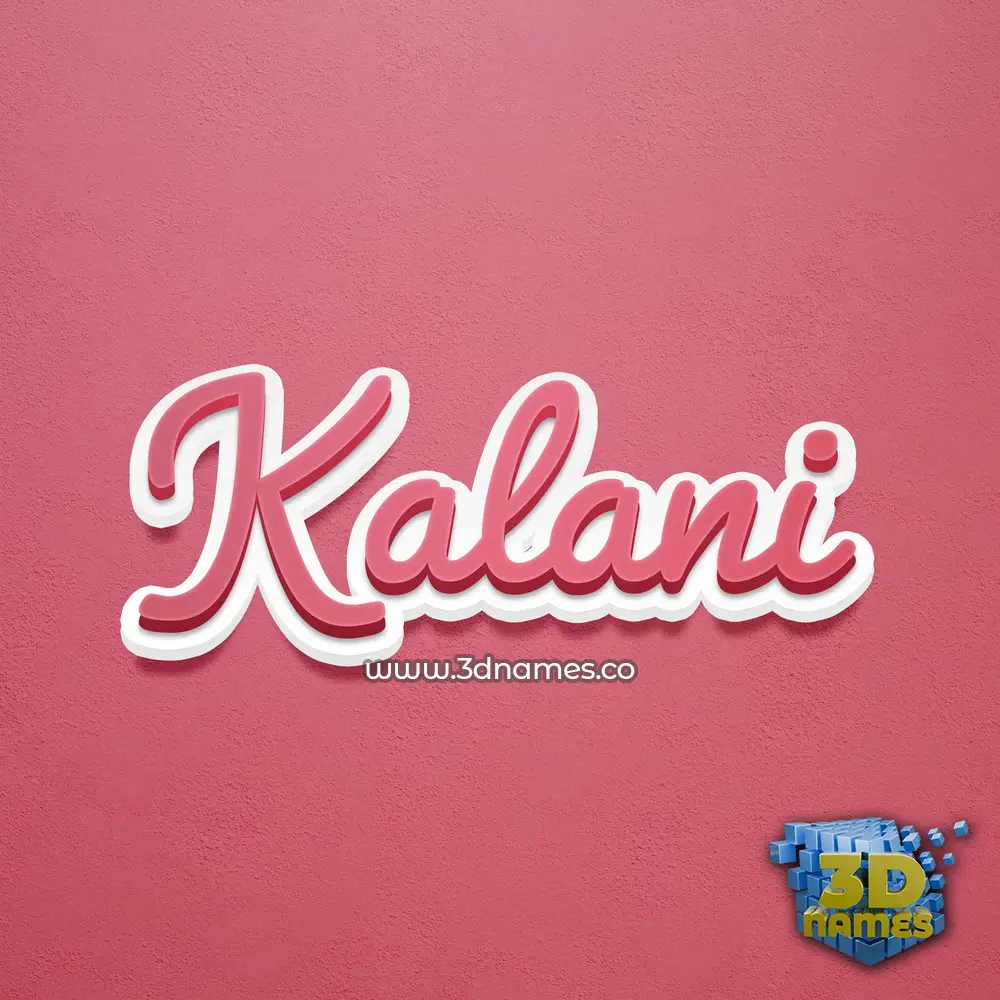 kalani in Red Scribble style - 3D name wallpaper