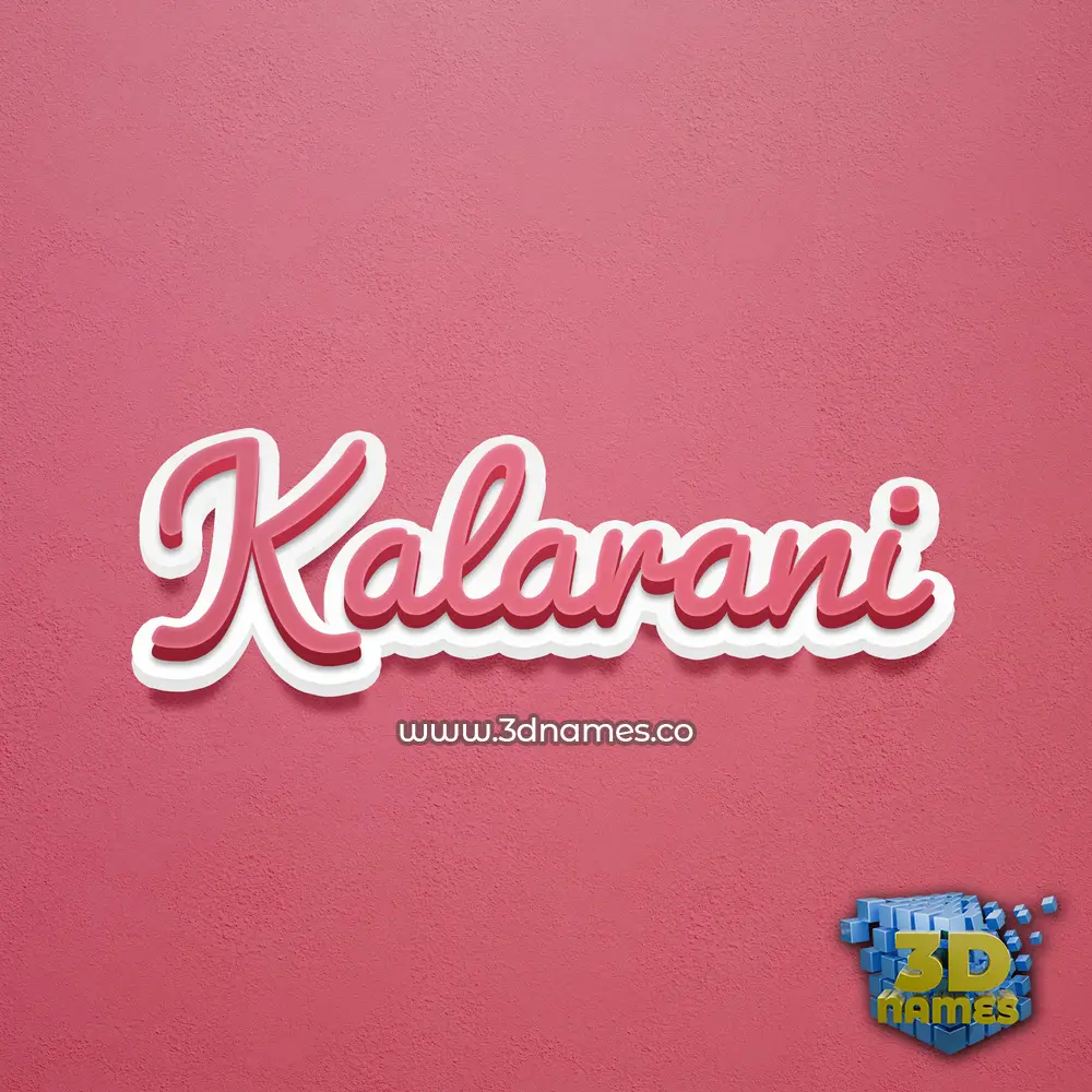 kalarani in Red Scribble style - 3D name wallpaper
