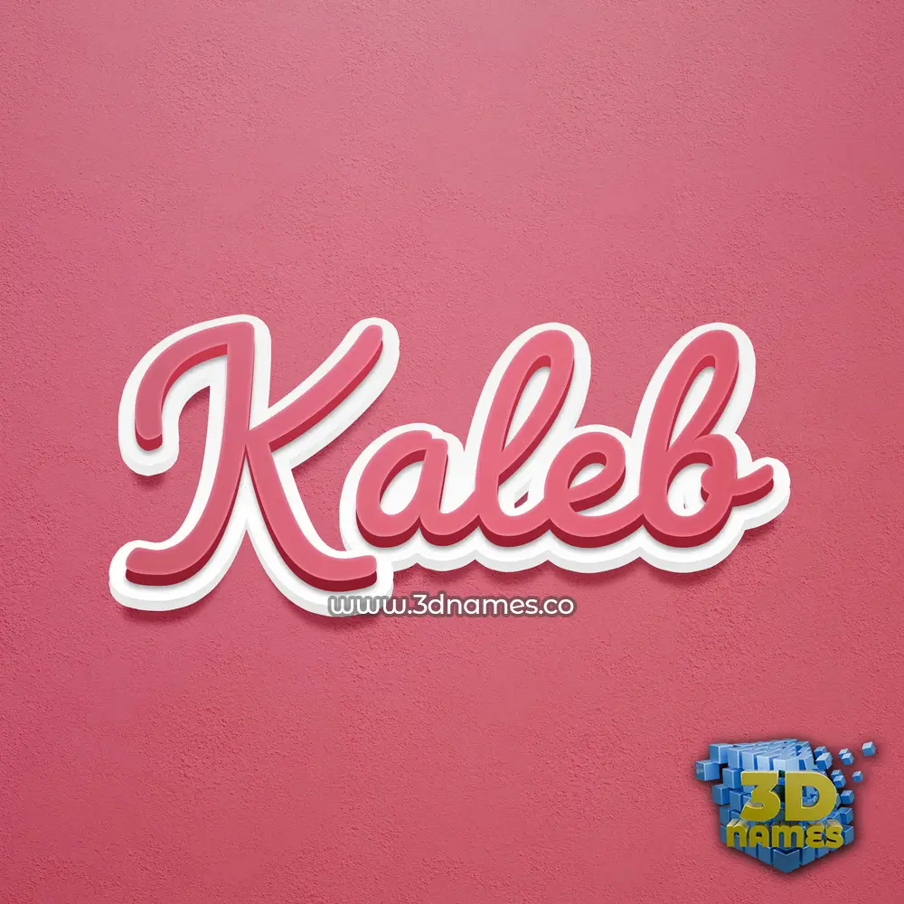 kaleb in Red Scribble style - 3D name wallpaper