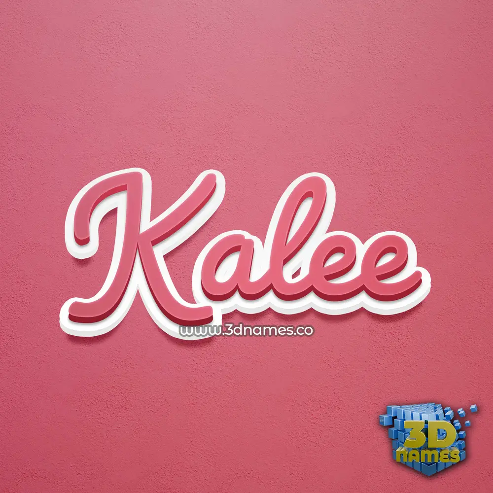 kalee in Red Scribble style - 3D name wallpaper