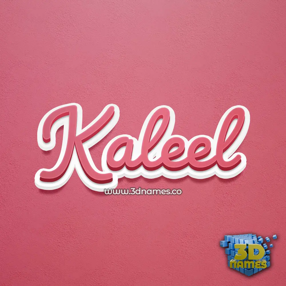 kaleel in Red Scribble style - 3D name wallpaper