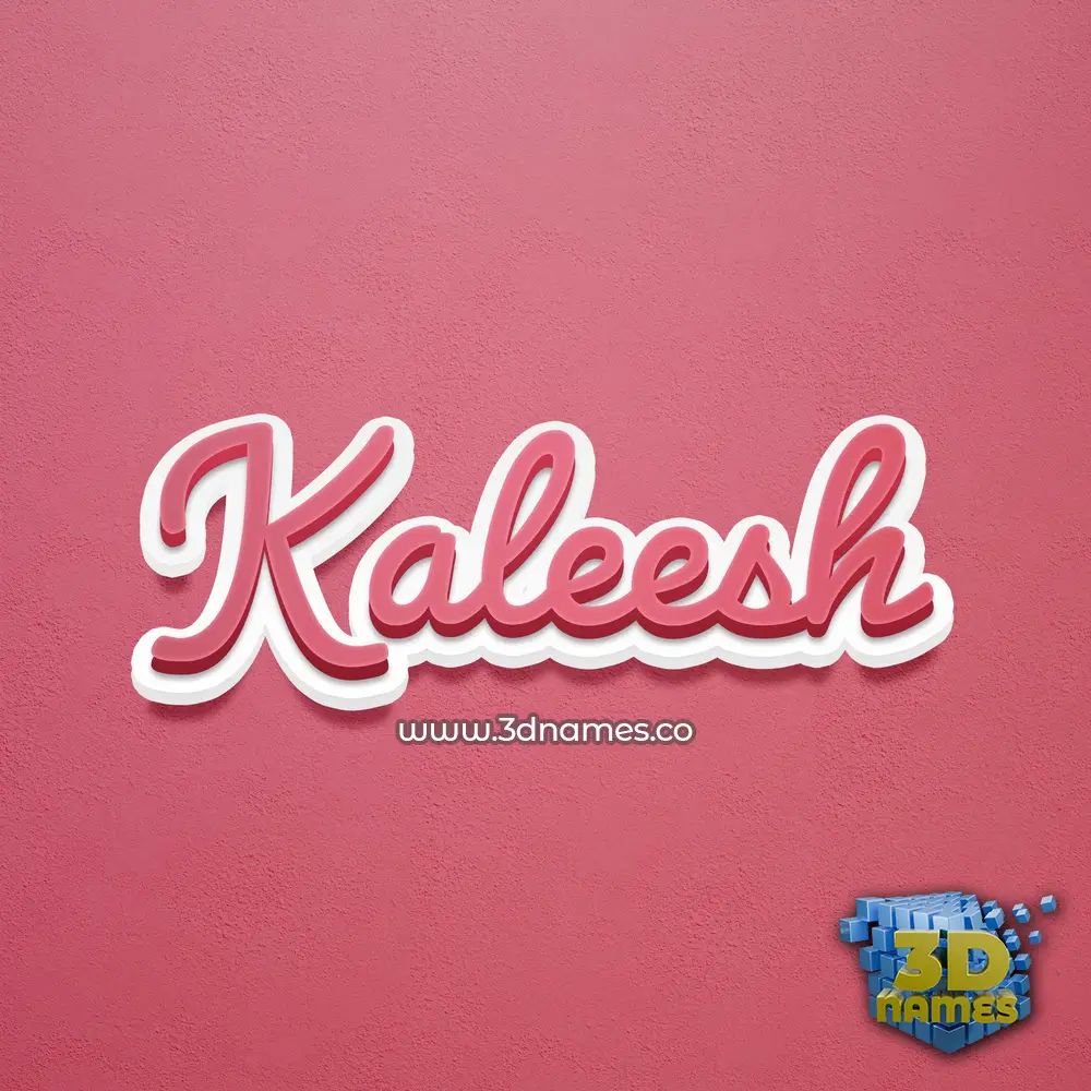 kaleesh in Red Scribble style - 3D name wallpaper