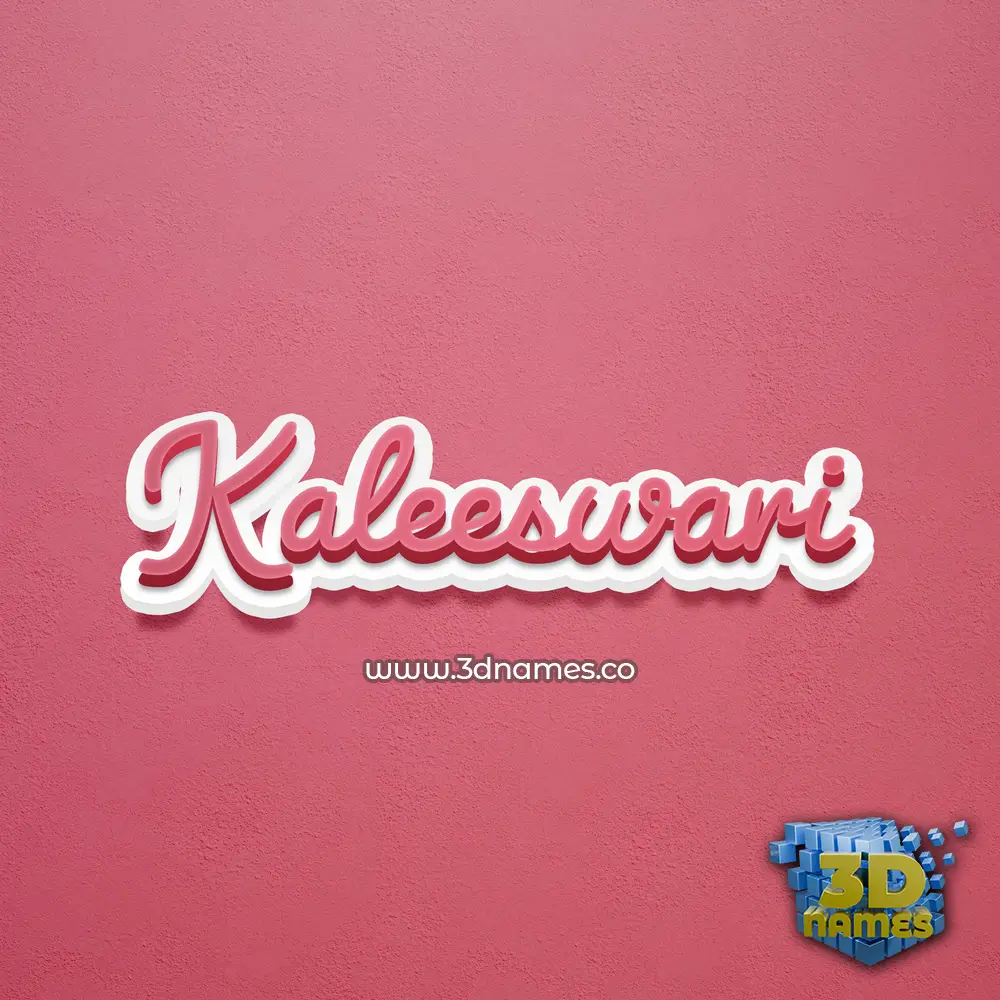 kaleeswari in Red Scribble style - 3D name wallpaper