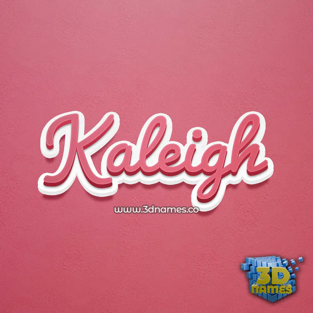kaleigh in Red Scribble style - 3D name wallpaper