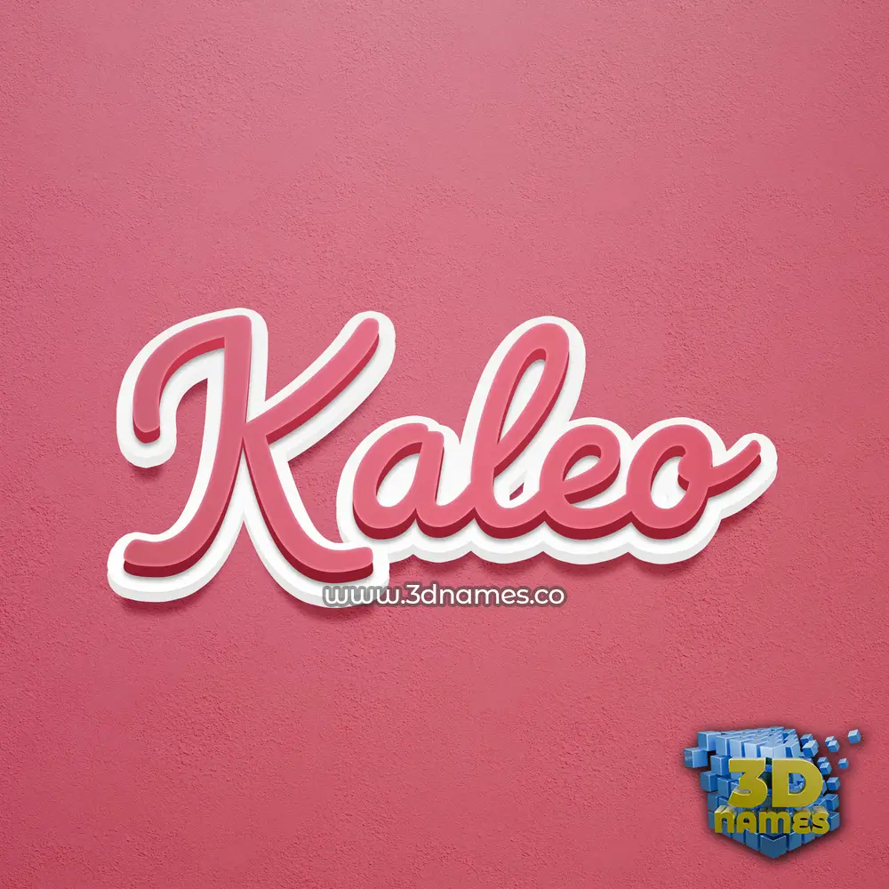 kaleo in Red Scribble style - 3D name wallpaper