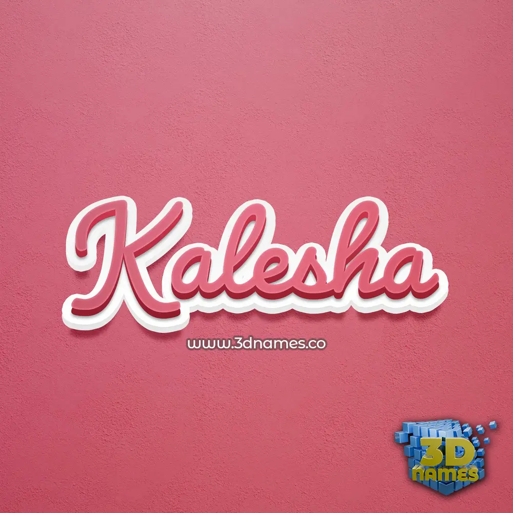 kalesha in Red Scribble style - 3D name wallpaper