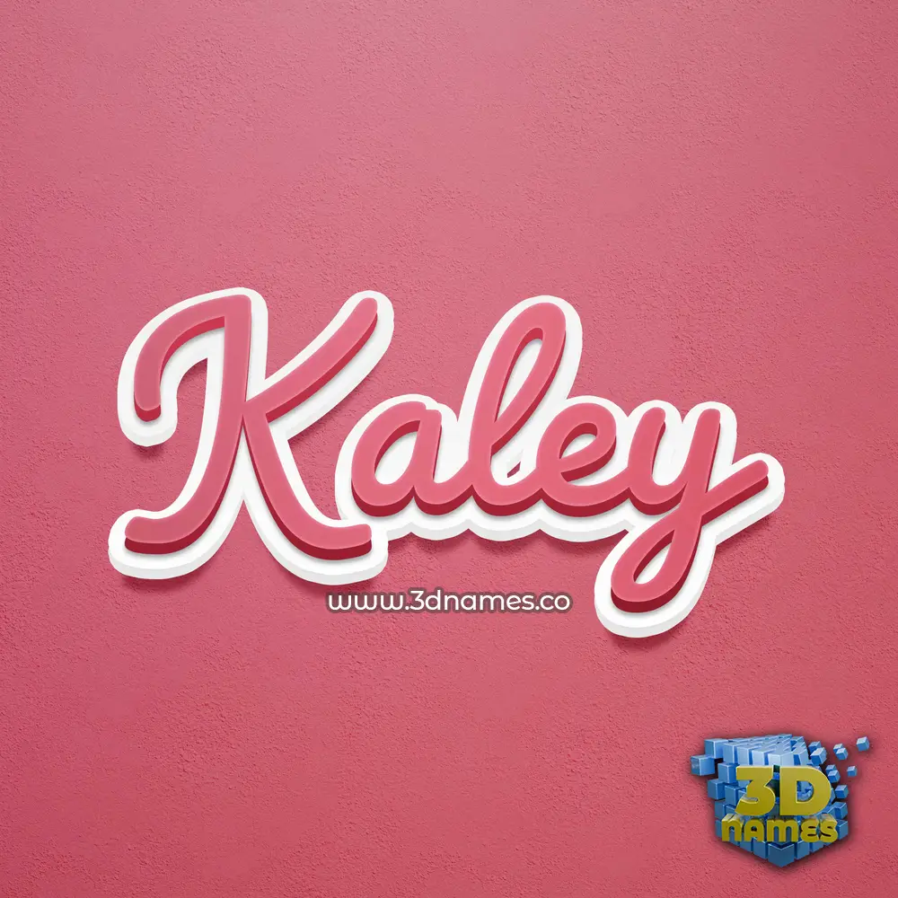 kaley in Red Scribble style - 3D name wallpaper