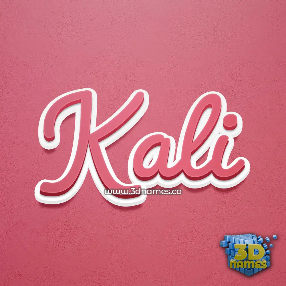 kali in Red Scribble style - 3D name wallpaper