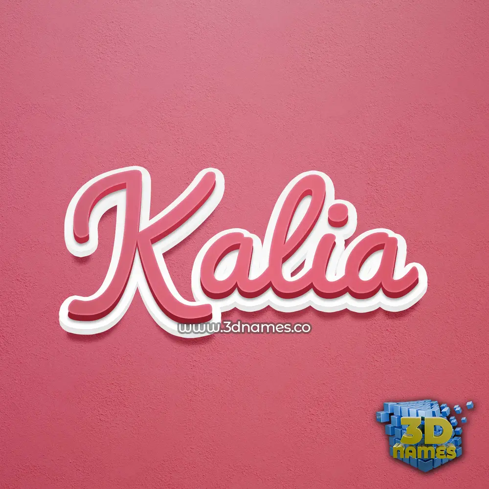kalia in Red Scribble style - 3D name wallpaper