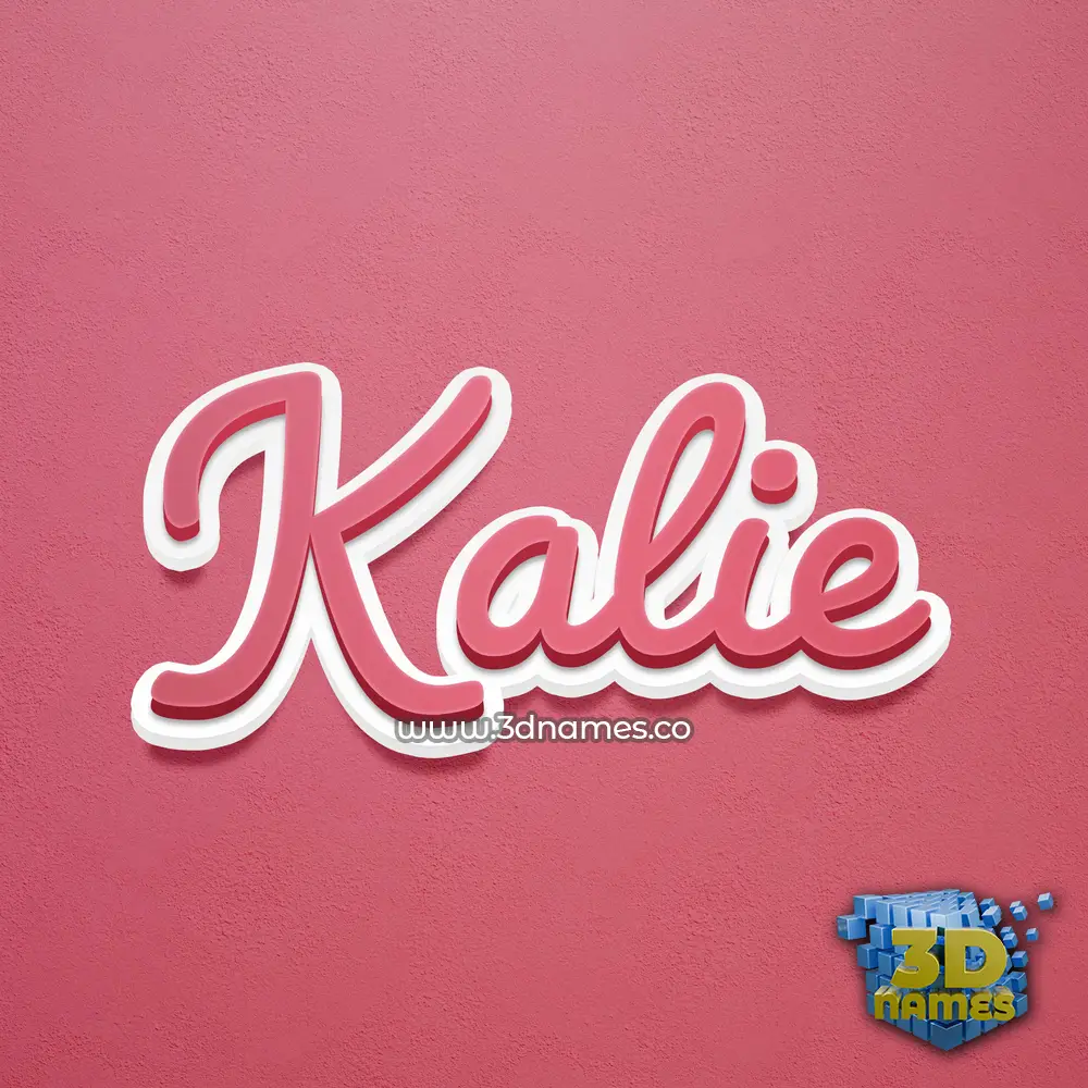 kalie in Red Scribble style - 3D name wallpaper