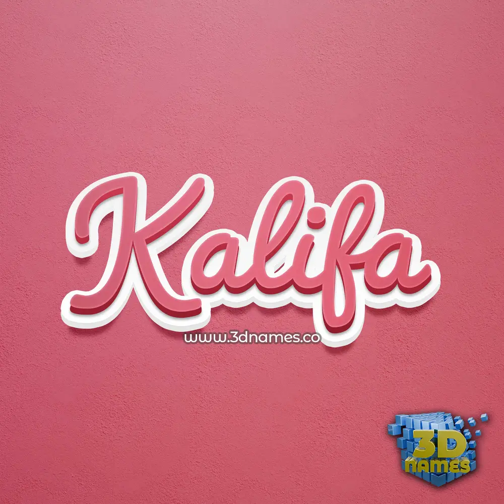 kalifa in Red Scribble style - 3D name wallpaper