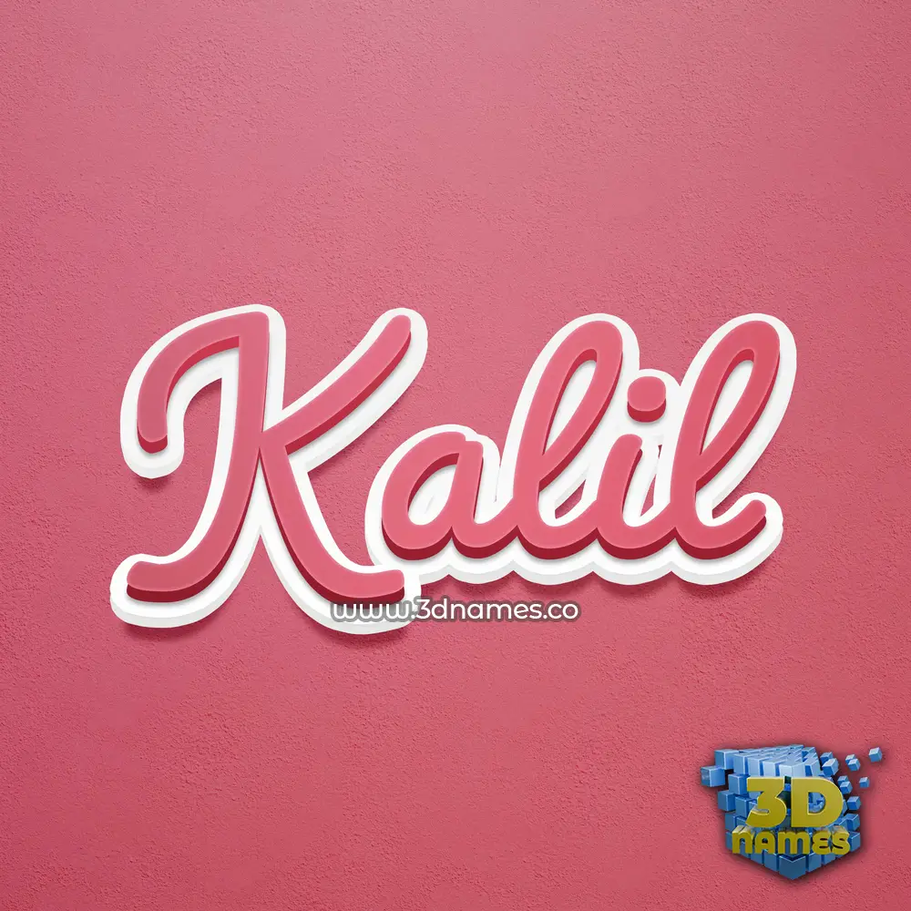 kalil in Red Scribble style - 3D name wallpaper