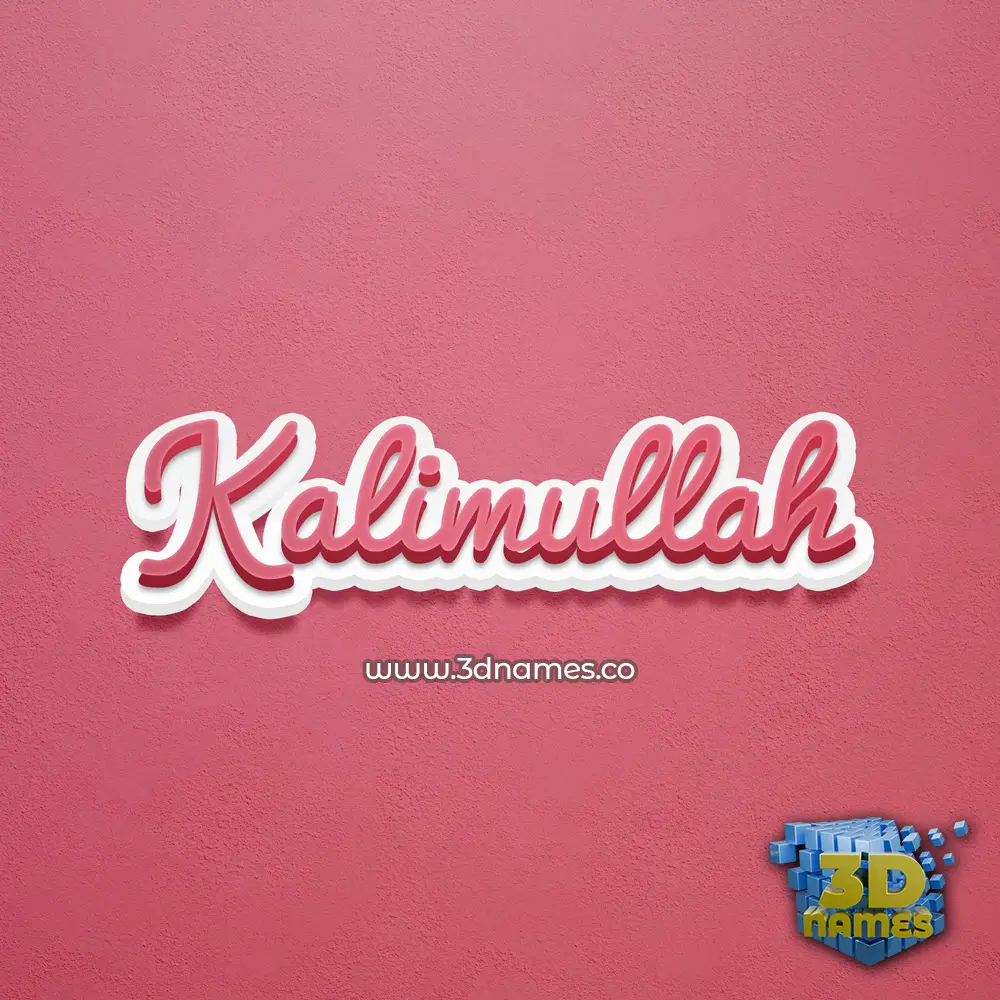 kalimullah in Red Scribble style - 3D name wallpaper