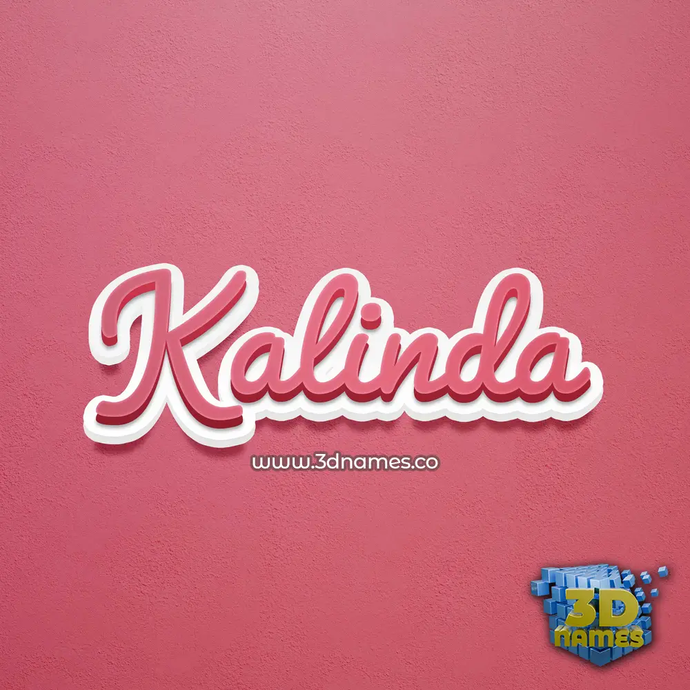kalinda in Red Scribble style - 3D name wallpaper