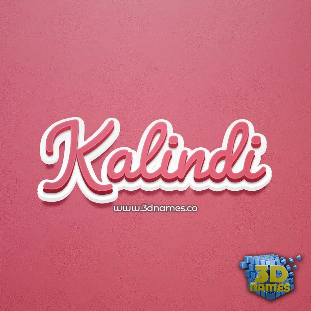 kalindi in Red Scribble style - 3D name wallpaper