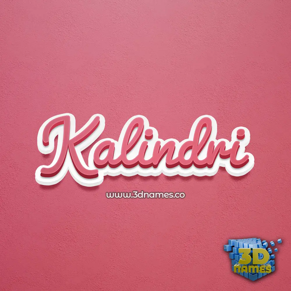 kalindri in Red Scribble style - 3D name wallpaper