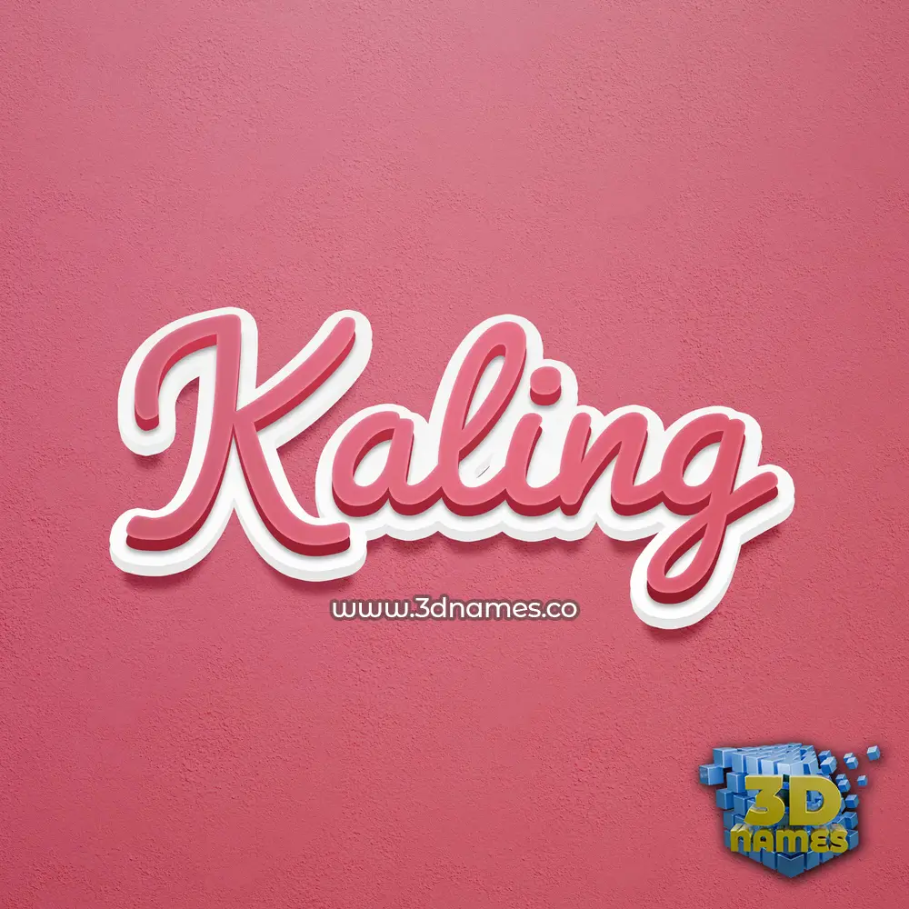kaling in Red Scribble style - 3D name wallpaper