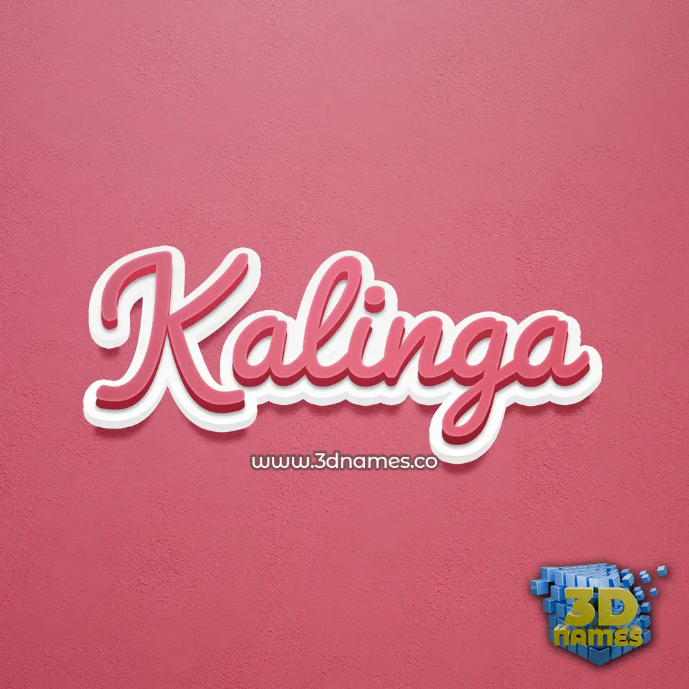 kalinga in Red Scribble style - 3D name wallpaper