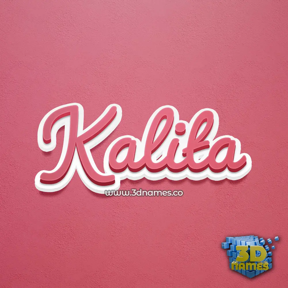 kalita in Red Scribble style - 3D name wallpaper